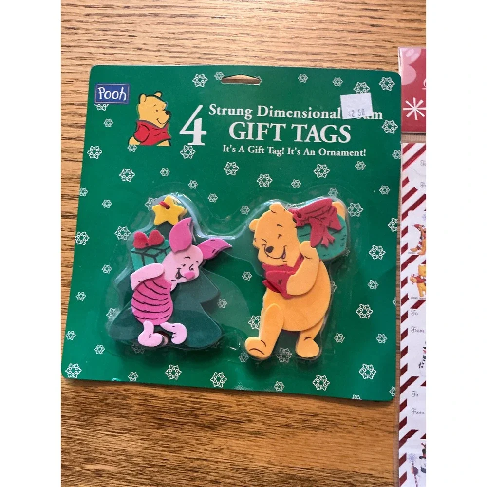 Disney Holiday Gift Tag Bundle Winnie the Pooh Mickey Mouse Christmas Set 49ct